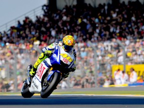 Valentino Rossi in action in Le Mans