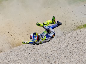 Rossi crashes during FP2 in Mugello