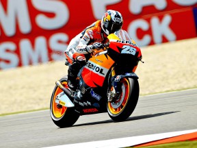 Dani Pedrosa in action at Assen