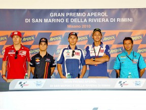 MotoGP riders at the GP Aperol di San Marino e della Riviera di Rimini