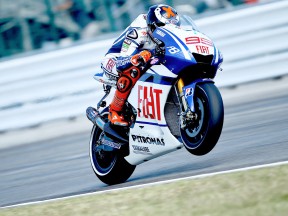 Jorge Lorenzo in action at Misano