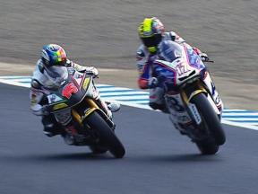 Motegi 2010 - Moto2 - Race - Action - Abraham and de Angelis - During