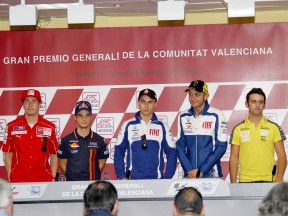 MotoGP riders at the Gran Premio Generali de la Comunitat Valenciana