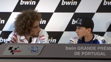 Marco Simoncelli, Jorge Lorenzo, San Carlo Honda Gresini, Yamaha Factory Racing, Estoril QP