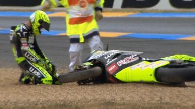 Le Mans 2011 - Moto2 - Race - Action - Andrea Iannone - Crash