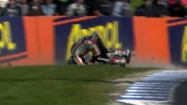 Phillip Island 2011 - MotoGP - QP - Action - Hiroshi Aoyama - Crash