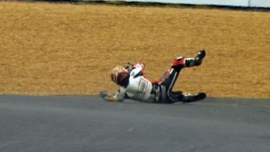 Le Mans 2012 - Moto2 - QP - Action - Angel Rodriguez - Crash