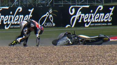 Silverstone 2012 - Moto3 - Race - Action - Louis Rossi - Crash