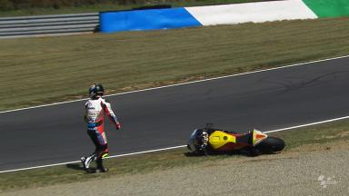 Motegi 2012 - Moto2 - FP1 - Action - Marcel Schrotter - Crash