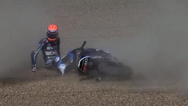 Motegi 2012 - Moto2 - FP3 - Action - Esteve Rabat - Crash