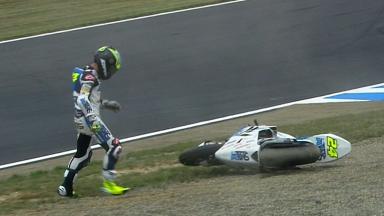 Motegi 2012 - Moto2 - RACE - Action - Toni Elias - Crash
