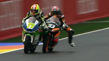 Valencia 2012 - Moto2 - RACE - Action - Aegerter and Marquez
