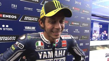Rossi loves Yamaha debut at Silverstone