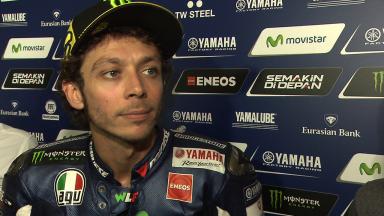 Rossi destroyed front tyre ruined Austin race