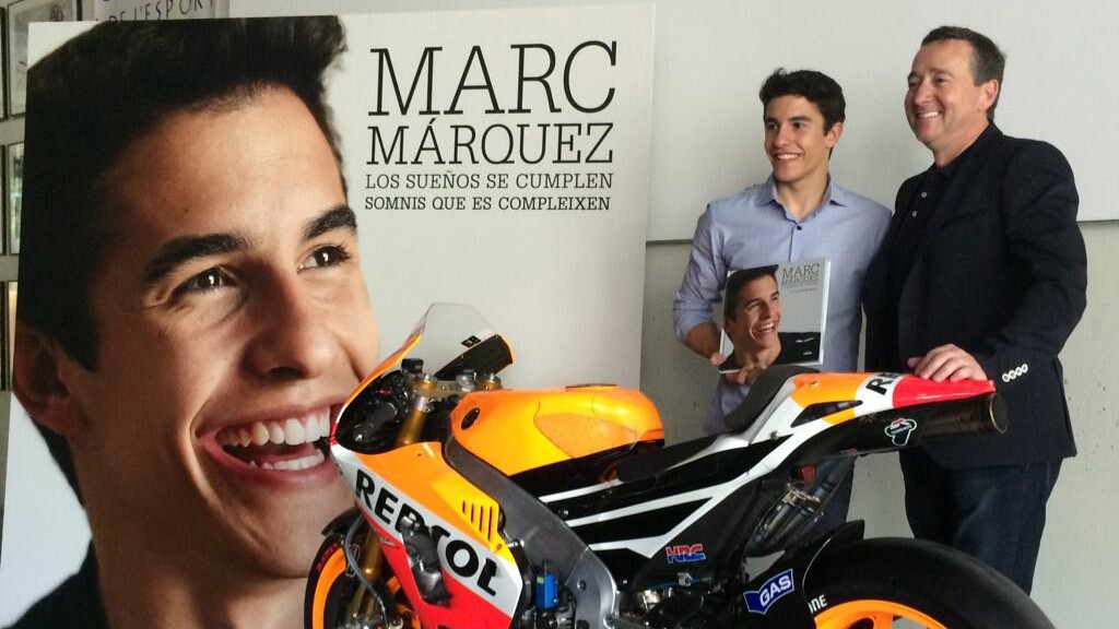 Marquez with Spencer at book launch in Barcelona