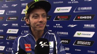 Rossi upbeat but regretting first tyre choice