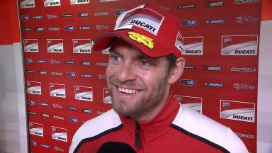 Crutchlow describes slippery track conditions 