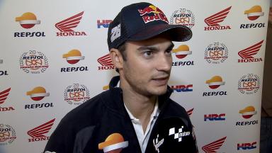 Pedrosa on positive day despite slippery surface and difficult task