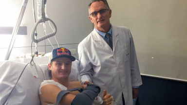 Jack Miller with Dr. Xavier Mir, Quiron Dexeus University Hospital