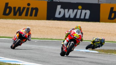 Rossi rues strategy, hard day for Hayden