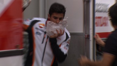 Marquez breathes sigh of relief after crash