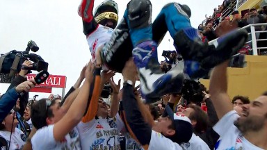Marquez clinches title in third as Miller wins final race
