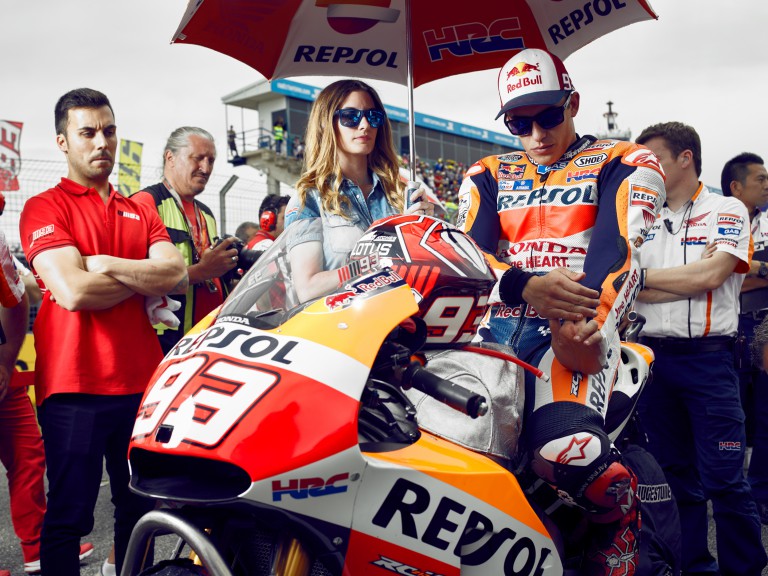 Marc Marquez 93 Moto GP Panel Ant Ni�os Camiseta Rojo Oficial Nuovo