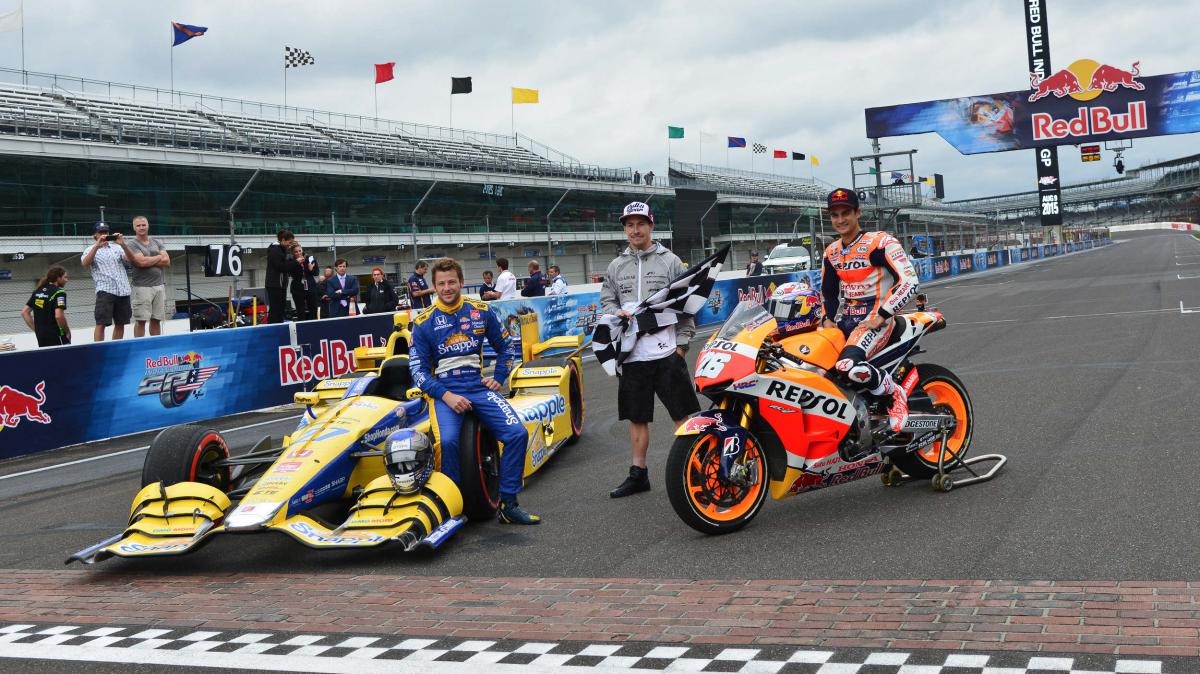 Brickyard hosts showdown between MotoGP™ bike and IndyCar ...