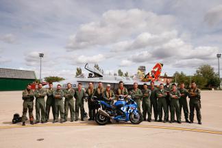 Maverick Viñales at the Zaragoza Military Air Base