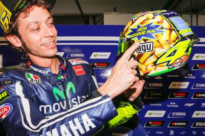 Rossi unveils 'Mugiallo' helmet | MotoGP™