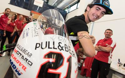 Bagnaia reunited with his race-winning Moto3™ machine