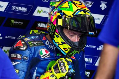 Rossi completes first laps back on track at Misano