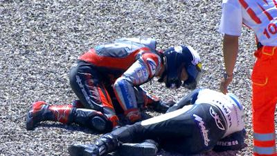 Roberts Jr. and Tamada's funny incident at the Sachsenring