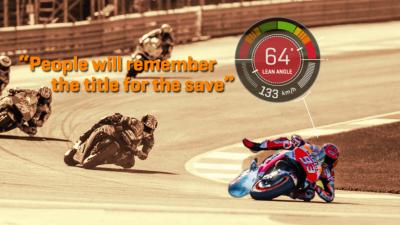 Watch Marquez's unreal Valencia save with on-board data!