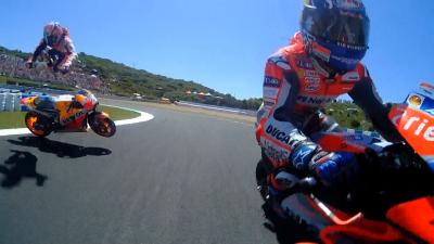 FREE VIDEO: Pedrosa, Lorenzo and Dovizioso collide at turn 6