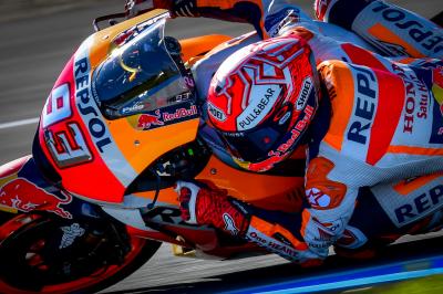 Marquez fastest as both Repsol Honda's crash