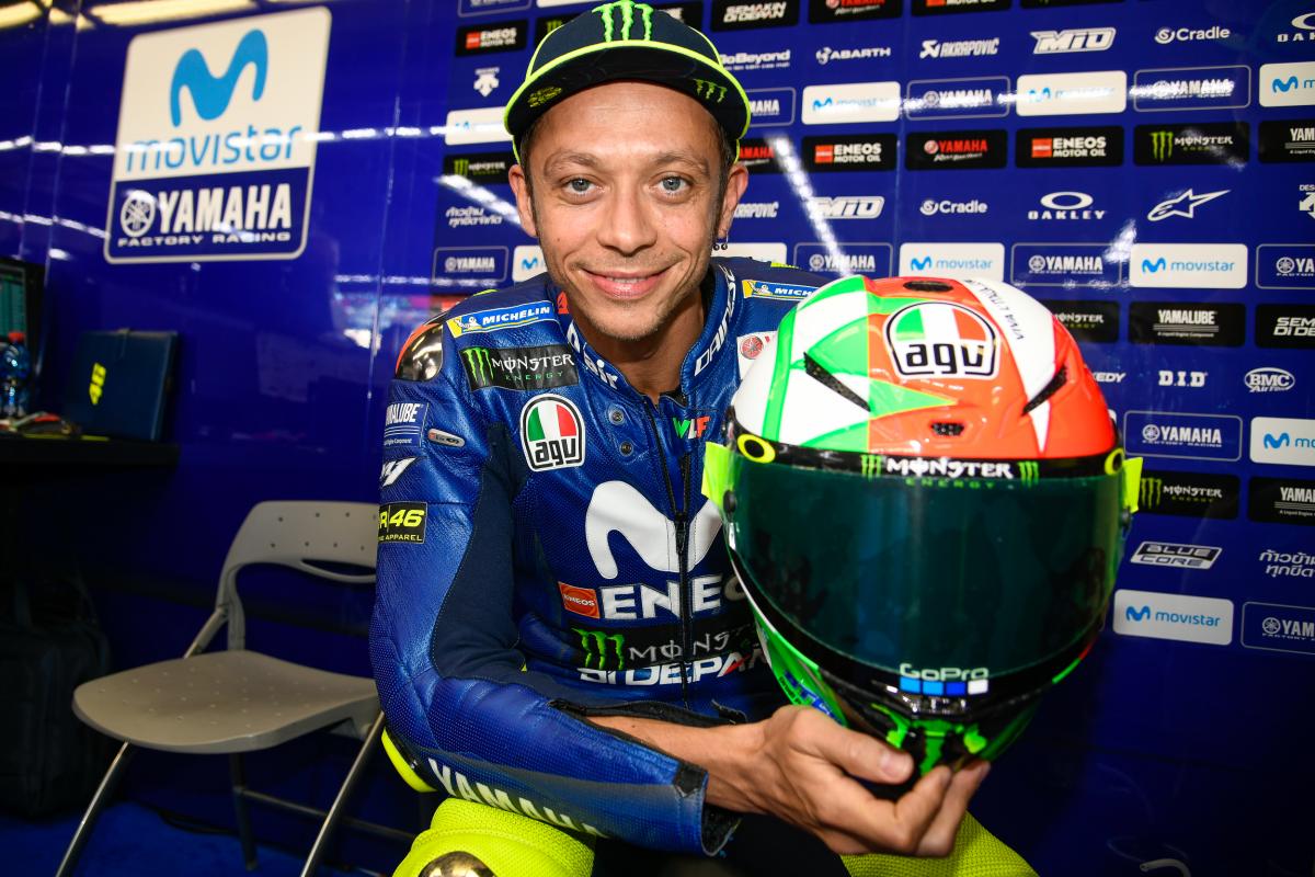 Rossi’s 2018 Mugello helmet: tricolore! | MotoGP™