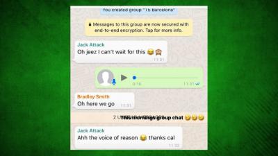 Was ist in Crutchlows Whatsapp-Gruppe los?
