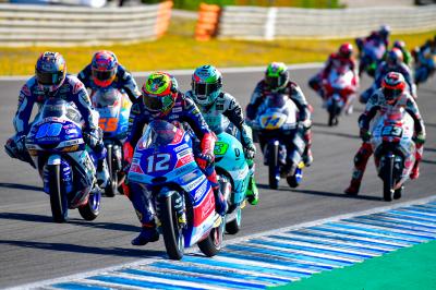 Advantage Bezzecchi approaching Assen's final chicane