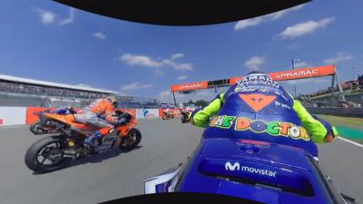 Relive the German GP start with Valentino Rossi in 360