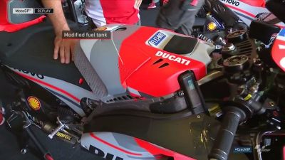 More fuel tank modifications for @lorenzo99 and his @DucatiMotor GP18