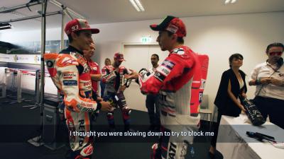 Il duello Marquez - Lorenzo ai box