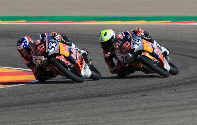 Deniz Öncü first and looking for second in Aragon 1