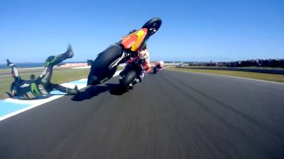 VIDEO GRATUITE: Contact entre Márquez et Zarco à plus de 300