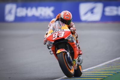 Márquez retoma el control y Rins acelera hacia la Q1