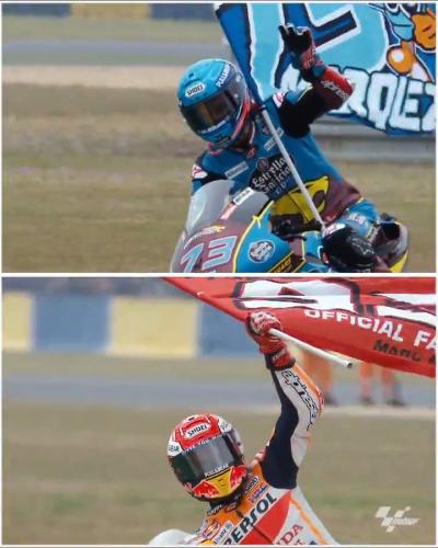 It was a double delight for the Marquez' brothers @marcmarquez93