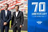 Johann Zarco, Karel Abraham, MotoGP™ suit up for 70 years celebration