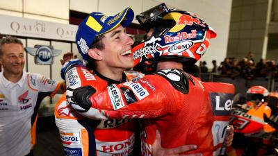 What happened at Losail after the chequered flag had fallen?