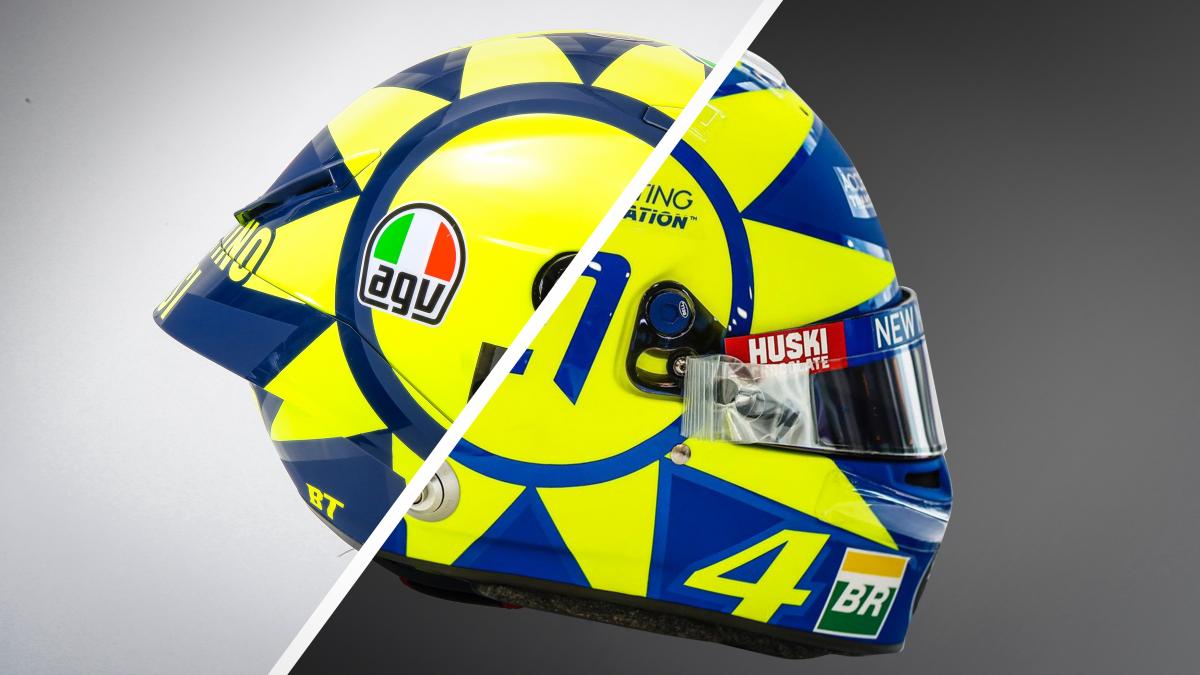 lando norris valentino rossi helmet