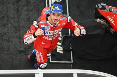 Dovizioso celebra su podio número 100